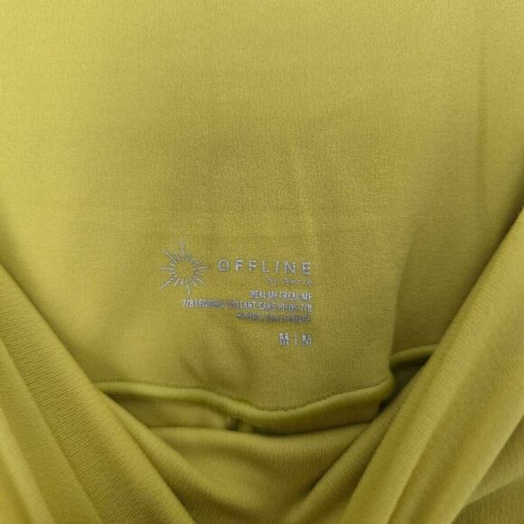 Offline by Aerie Leggings Women's Medium Yellow Hi-Rise Workout Yoga Stretch - Picture 3 of 5